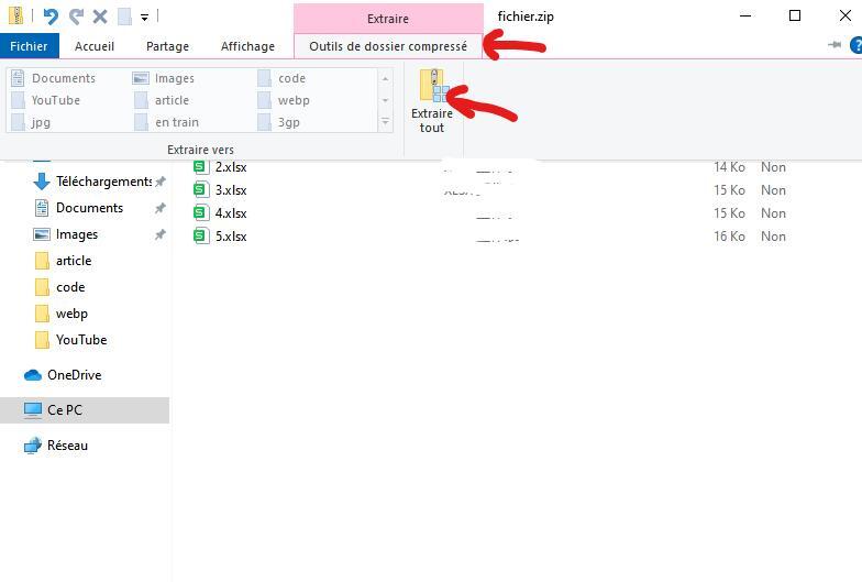 Ouvrir un fichier ZIP avec l’explorateur de fichiers-3