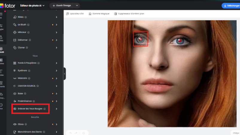 fotor - suppression des yeux rouges