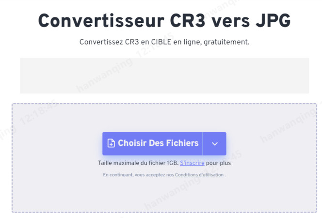 FreeConvert convertisseur CR3 en JPG