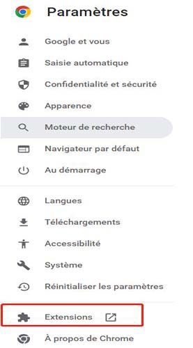 Extensions Google