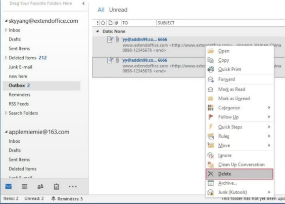 Vider la boîte d'envoi d'Outlook pour réparer l'erreur 0x800ccc0e