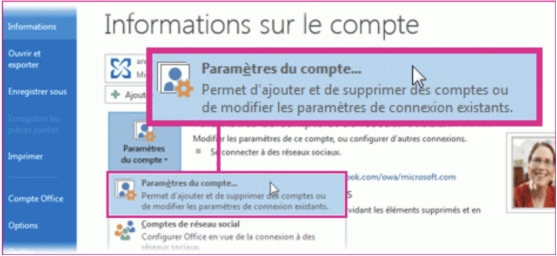 Vérifier les paramètres de messagerie Outlook pour réparer l'erreur 0x800ccc0e-1