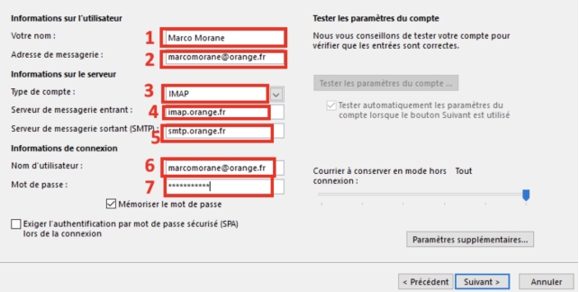 Vérifier les paramètres de messagerie Outlook pour réparer l'erreur 0x800ccc0e-2