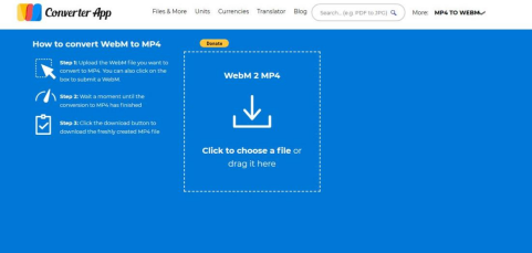 convertir fichier WebM en MP4 avec Converter App-2