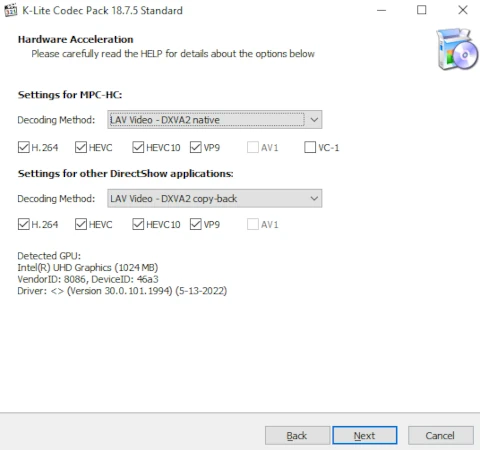 installer k-lite codec pack pour corriger le code d'erreur 233001