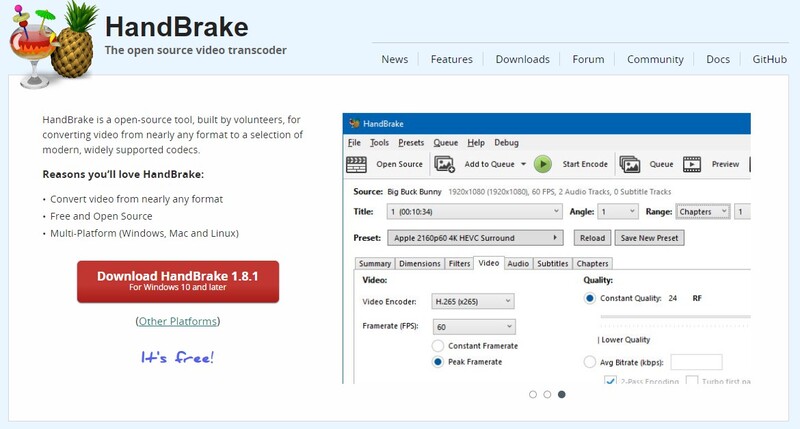 convertisseur mp3 vers mp4-HandBrake-1