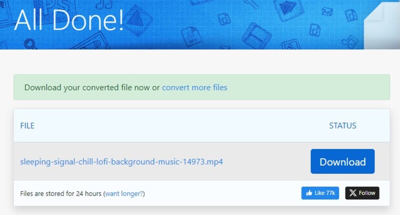 convertisseur mp3 vers mp4-Zamzar-3