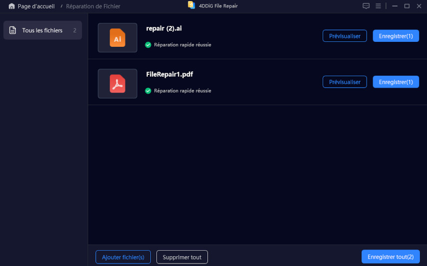réparer un pdf avec 4DDiG File Repair-4