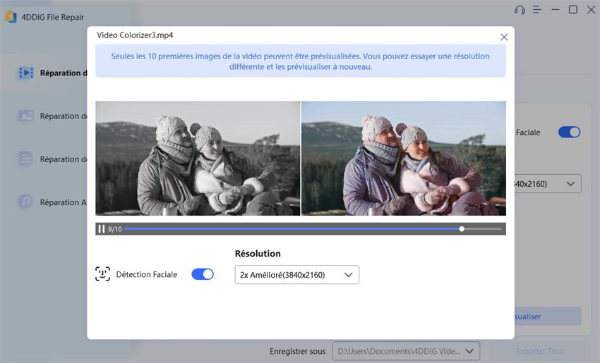 export enhanced and restored old photo