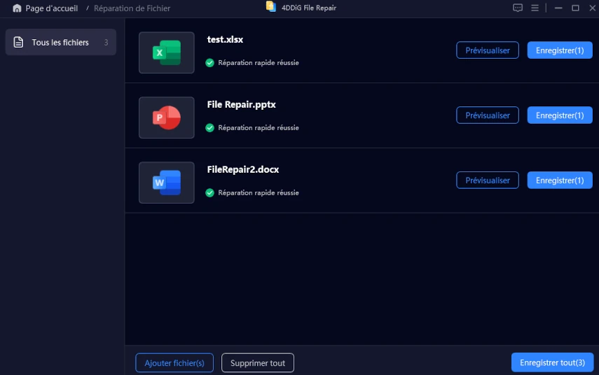 comment réparer un fichier excel corrompu avec 4ddig file repair-3