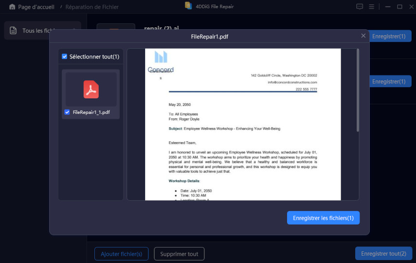 réparer un fichier HEIC converti en PDF avec 4DDiG File Repair-4