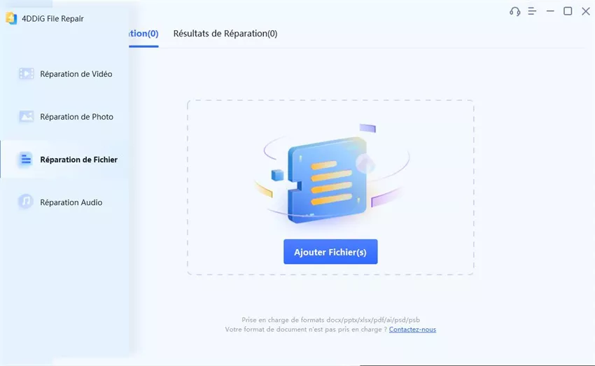 add corrupted files to 4ddig file repair for windows