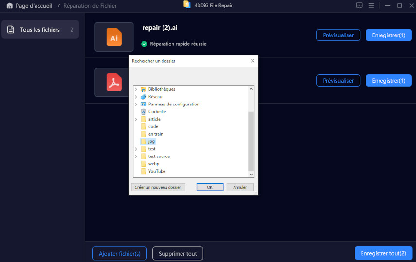 réparer un fichier HEIC converti en PDF avec 4DDiG File Repair-5