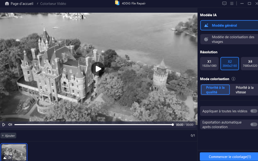 Coloriser les vidéos avec 4DDiG File Repair-2