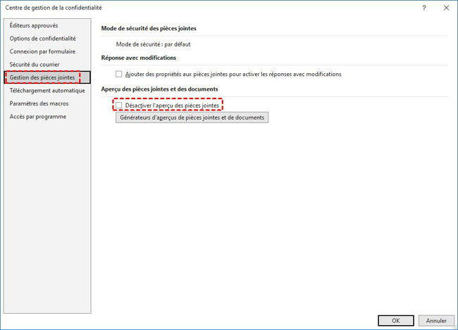 problème affichage pdf aperçu