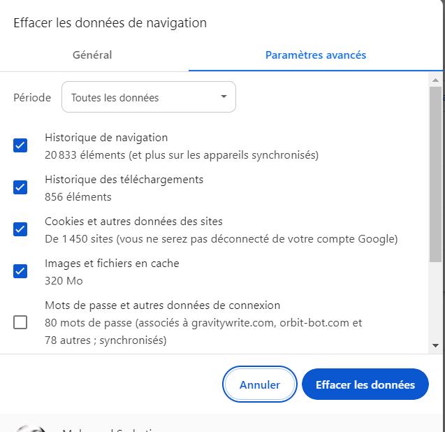 clear cache on browser
