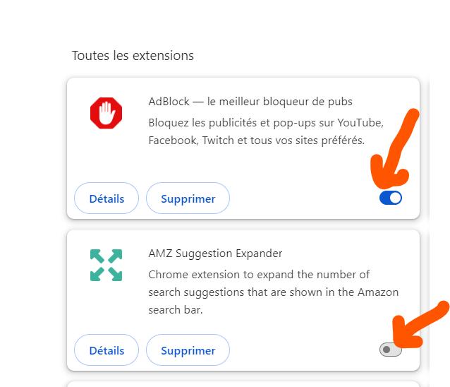 disable all extensions