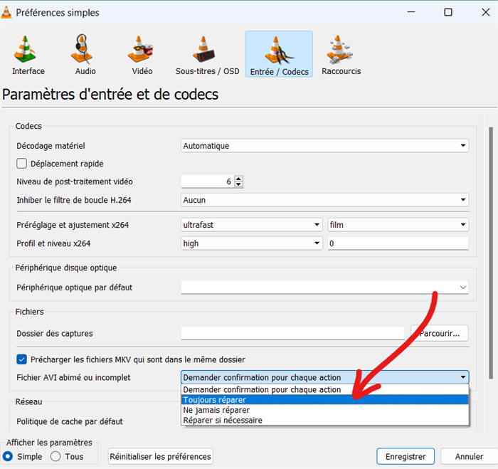 Réparer les fichiers MOV et MP4 corrompus avec VLC
