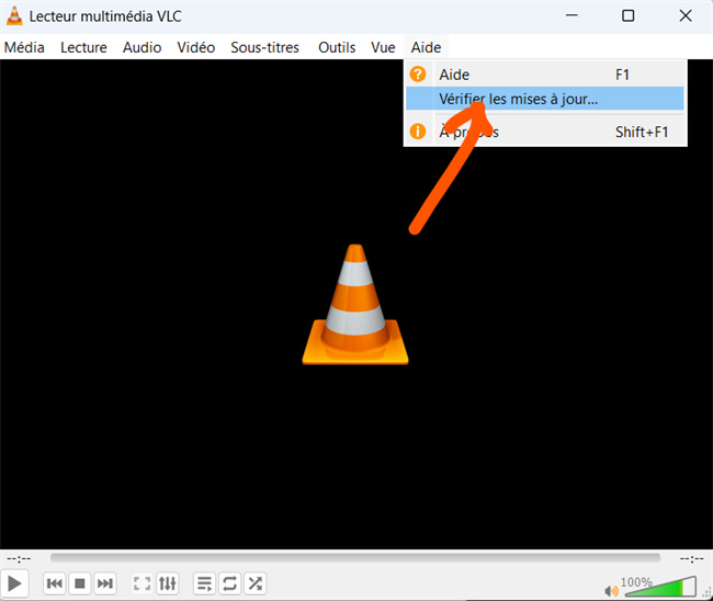 mise à jour de vlc media player