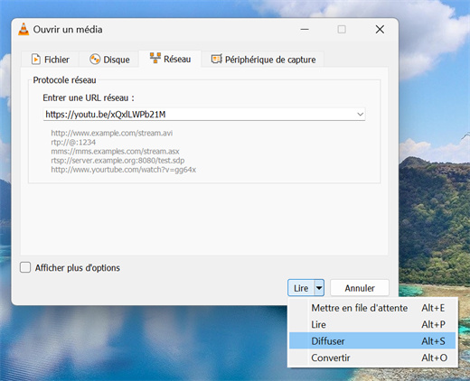 download youtube videos with vlc via streaming the video to a file - 2