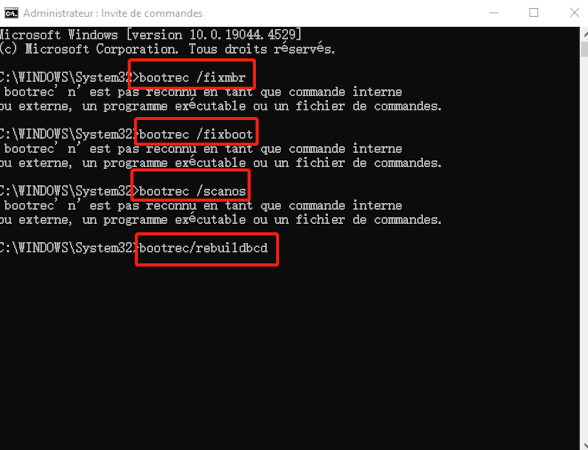 BOOTMGR is missing sur Windows 7