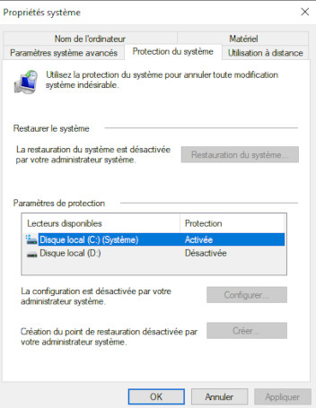 cliquez sur configurer