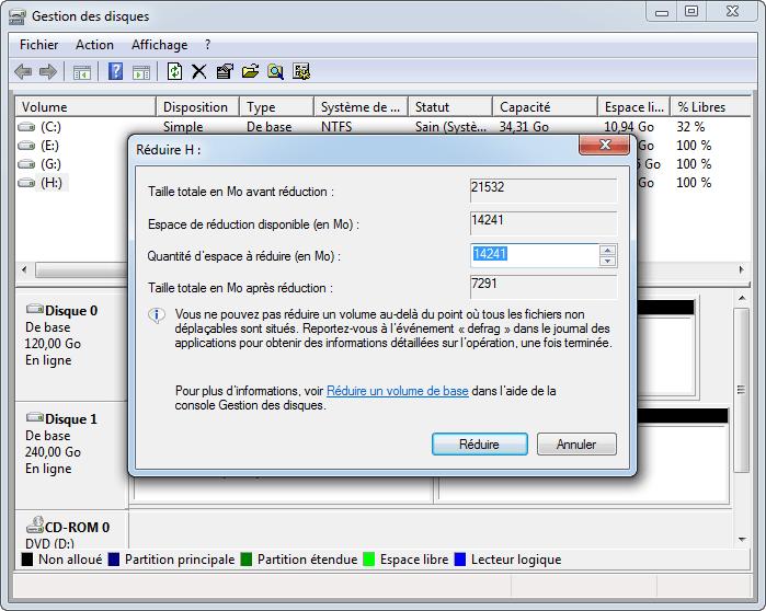 créer une partition avec la Gestion des disques-3