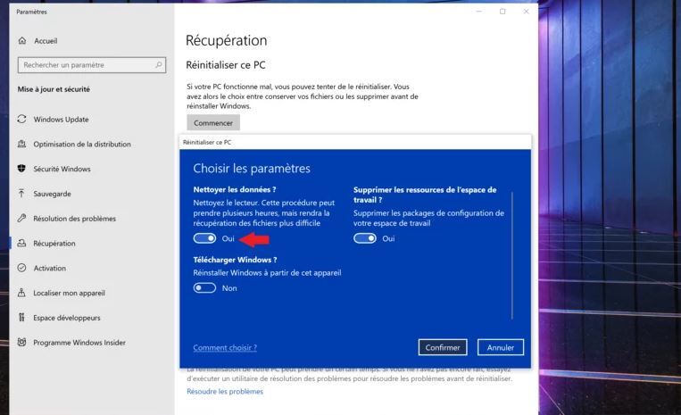 Réinitialiser ce PC pour effacer un disque dur-3