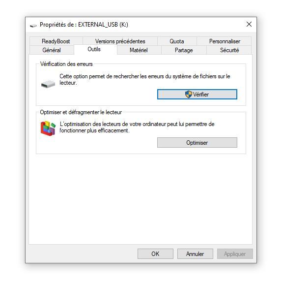 Réparer les disques durs externes corrompus avec des outils Windows-2