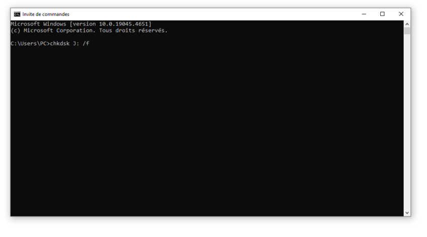 Réparer les disques durs externes corrompus avec la commande CMD