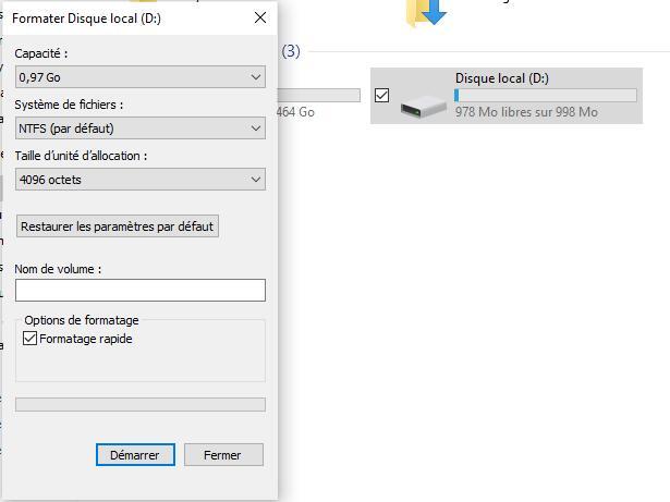 Utiliser l'Explorateur de fichiers de Windows pour convertir un disque dur NTFS en FAT32-2