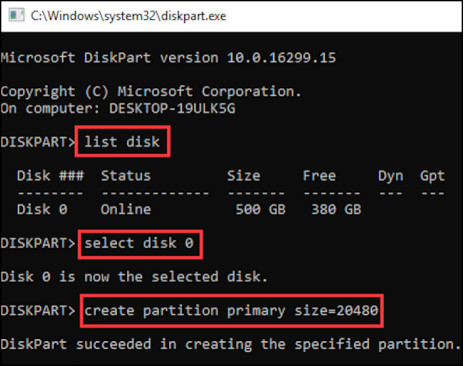 Préparer le disque dur pour l'installation avec Diskpart-2
