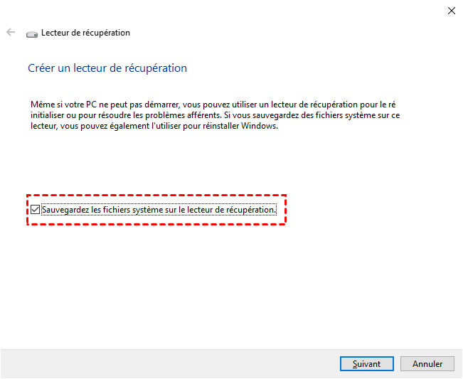 Comment créer une partition de récupération dans Windows 10