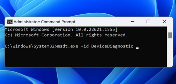 exécuter le Dépanneur de matériel et de périphériquese