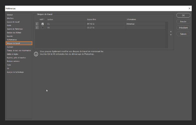 photoshop scratch disks are full