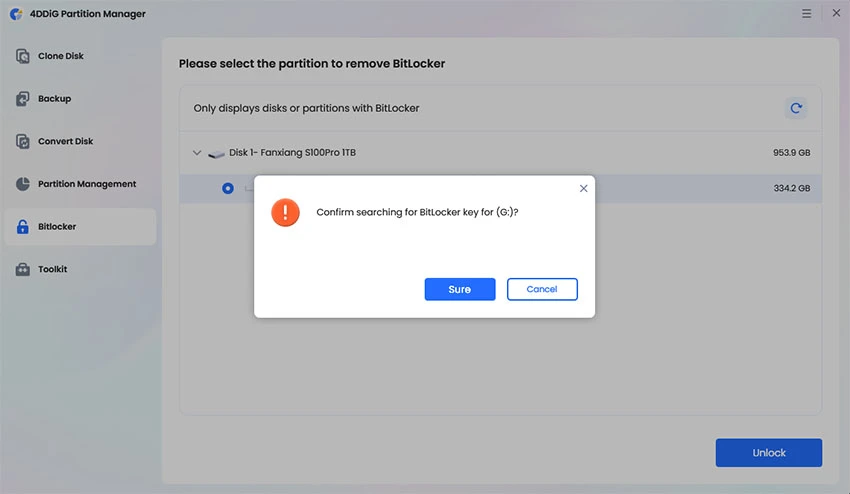 trouver la clé de récupération BitLocker dans WinPE