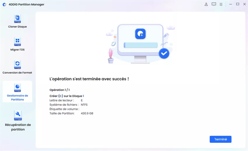partitionner un disque dur avec 4DDiG Partition Manager-4
