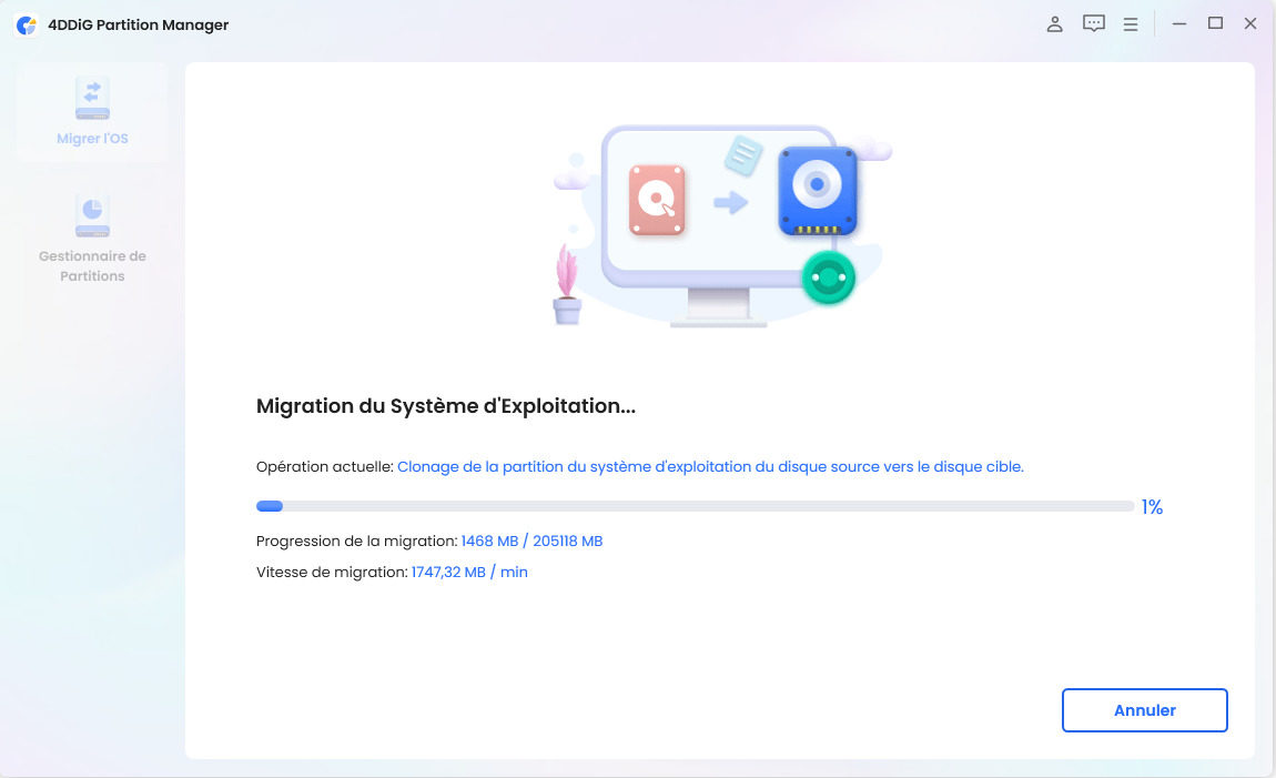 Migrer le système d'exploitation