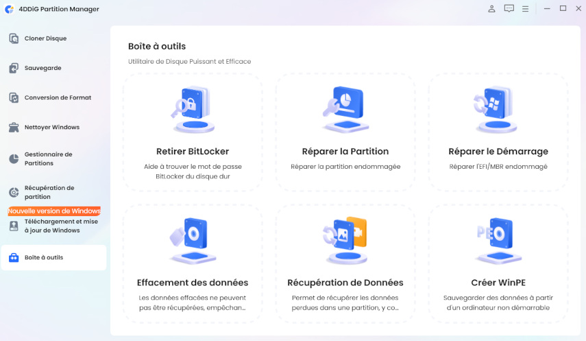 Cliquer sur « Déverrouiller BitLocker »