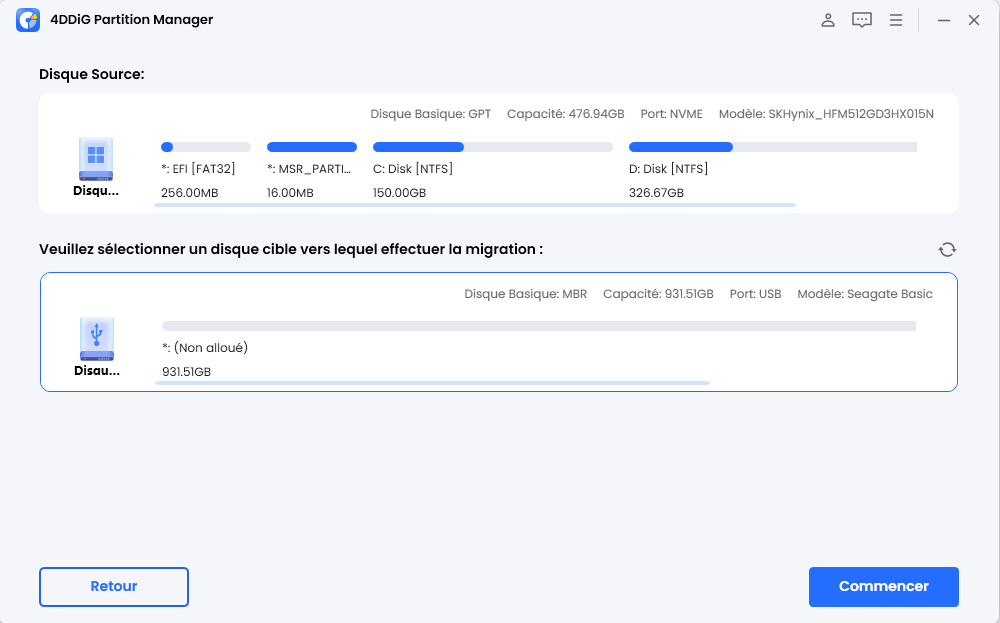 migerer le HDD vers SSD