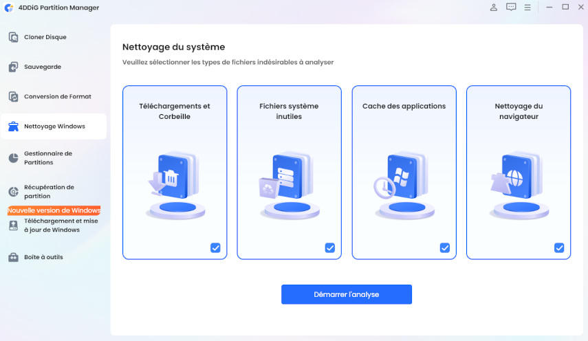 cliquez sur lancer l'analyse