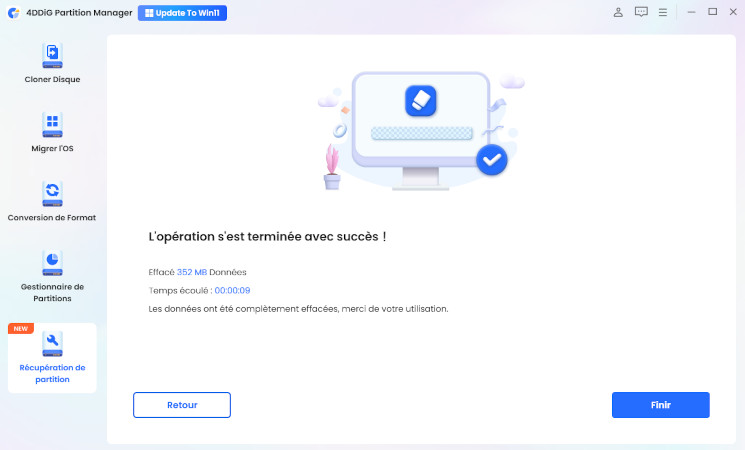 Effacer un disque dur avec 4DDiG Partition Manager-4