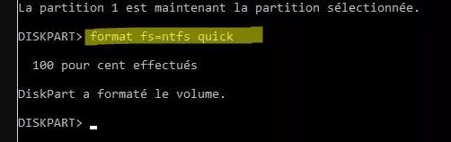 Partitionner une clé USB avec Diskpart-3