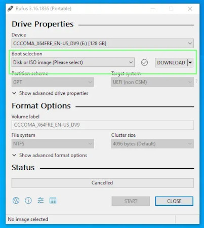 Sélectionnez Windows 11 et continuez