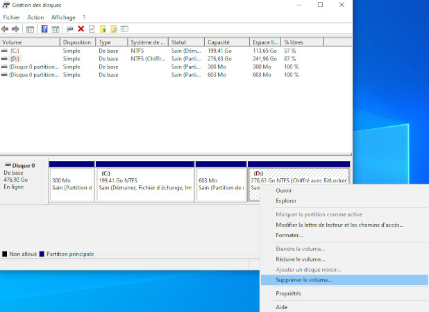 convertir mbr en gpt avec outil de gestion des disques-2