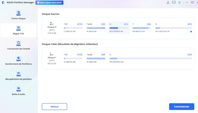 preview migration result