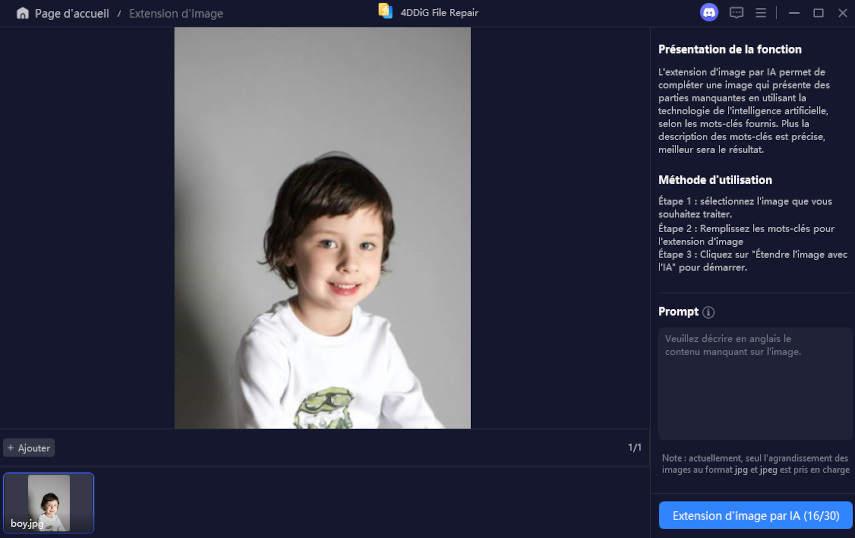 saisir des prompts pour ajouter le filtre Stranger Things Upside Down