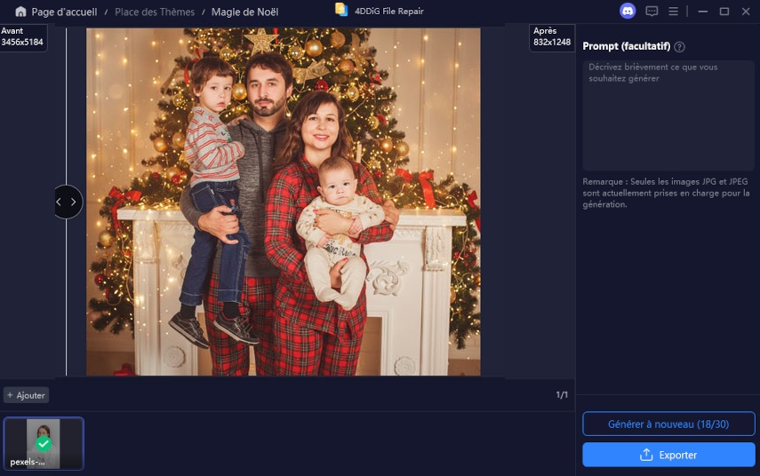 portrait familial de Noël chaleureux