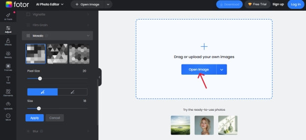 pixeliser une image en ligne gratuit