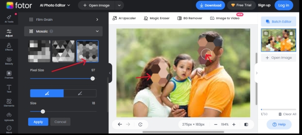 comment pixeliser une image sur photoshop